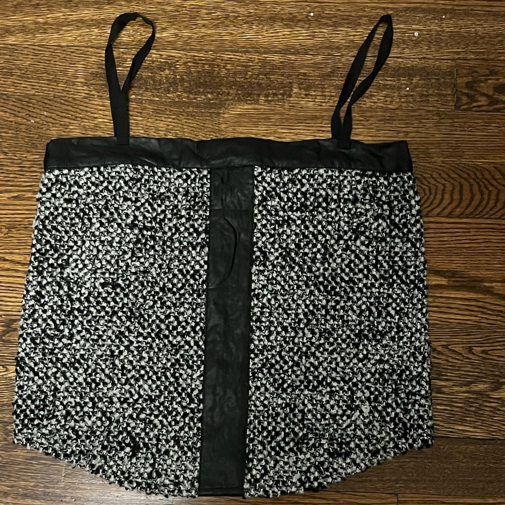 Leather Detailed Top